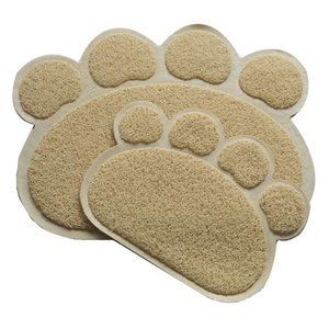 Non-Slip Cat Litter Mat Paw Shape Pet Dog Cat Puppy Kitten Dish Bowl Food Water